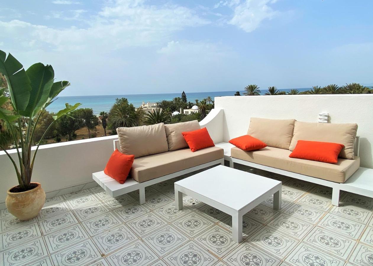 Roof Top Pied Dans L'Eau Panoramic View, 80 Meters From Seaside Hammamet Eksteriør bilde